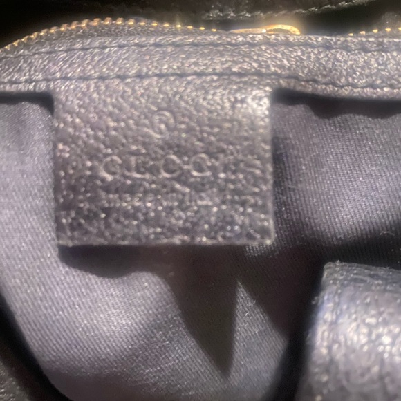 Vintage BLACK MONOGRAM CANVAS JACKIE SHOULDER BAG  Original Piston Clasp - Picture 8 of 10